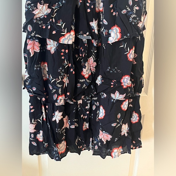 Wishlist Apparel Floral Black and Pink Women's Mid Calf Dress Size Medium - Picture 8 of 16